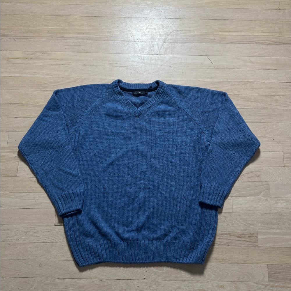 Pringle V-Neck Sweater in Deep Blue